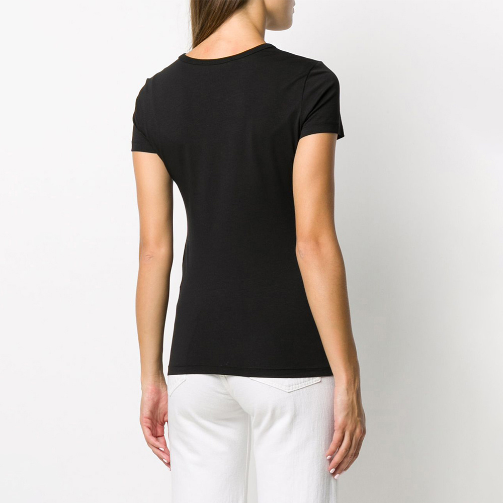 Moschino T-shirt With Round Neck And Short Sleeves In Black