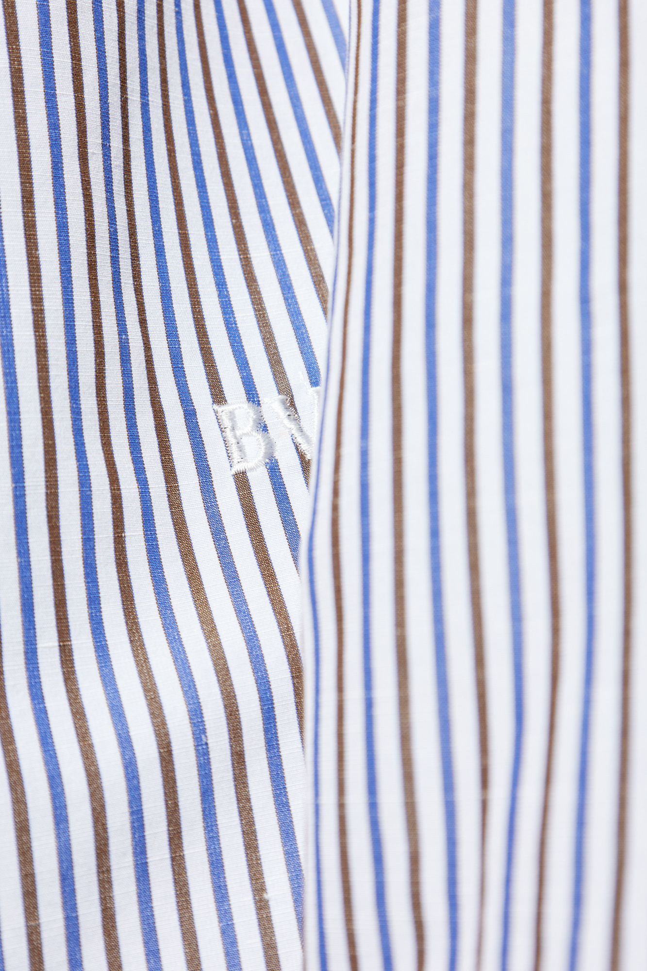 Bottega Veneta Striped Long-sleeve Shirt In White