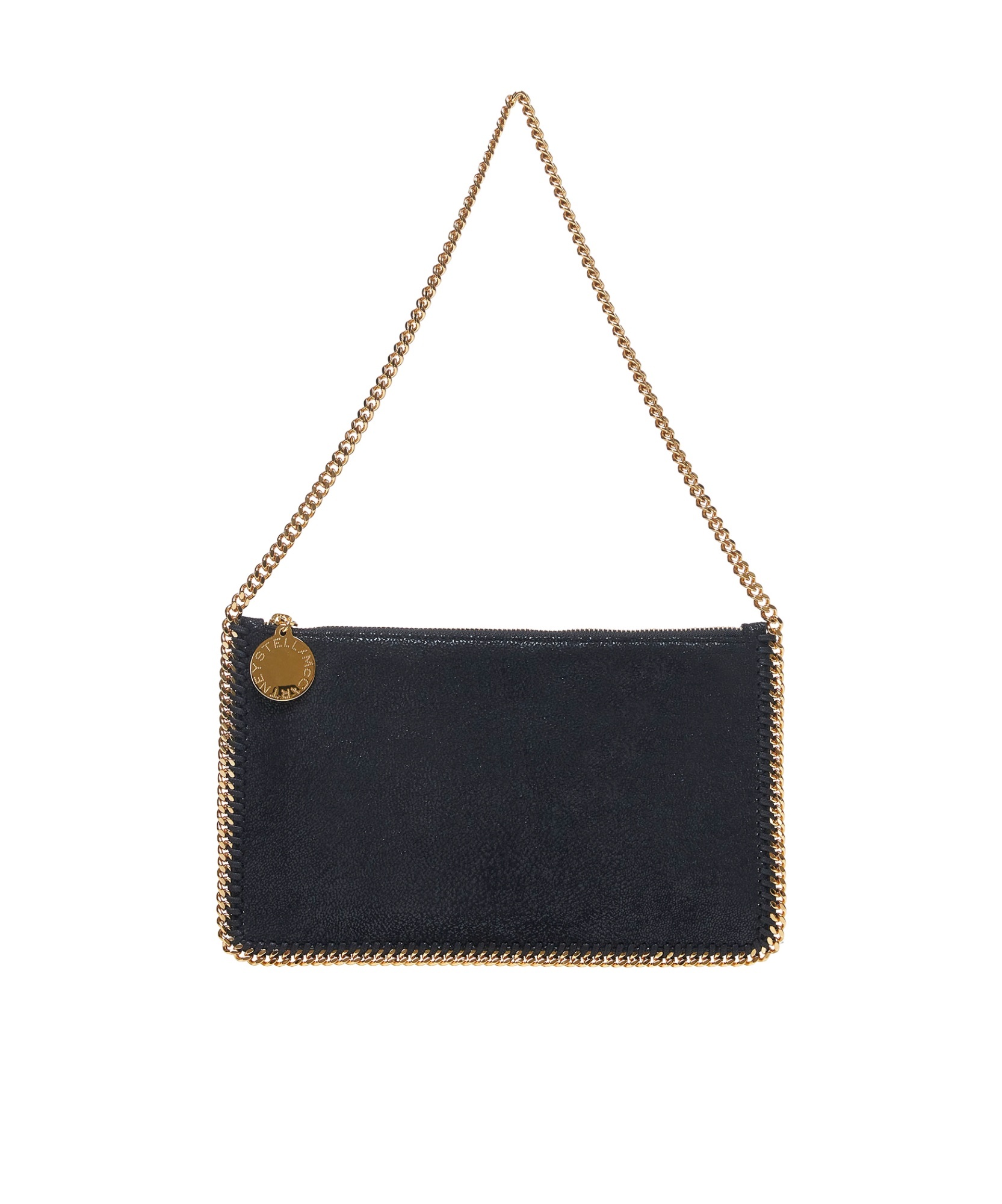 Stella Mccartney Zippered Shoulder Bag In Black