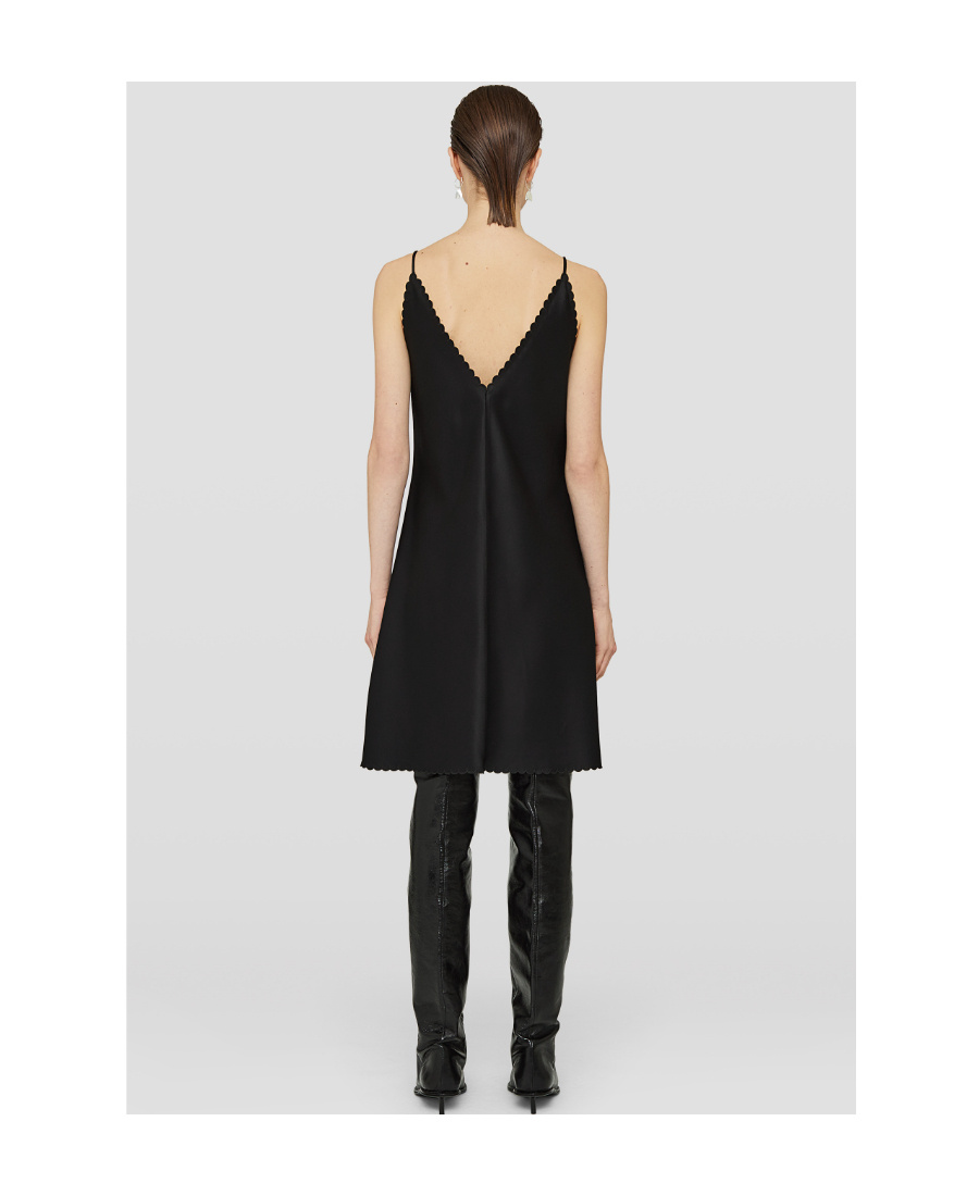 Jil Sander Sleeveless V-neck Minidress In Black