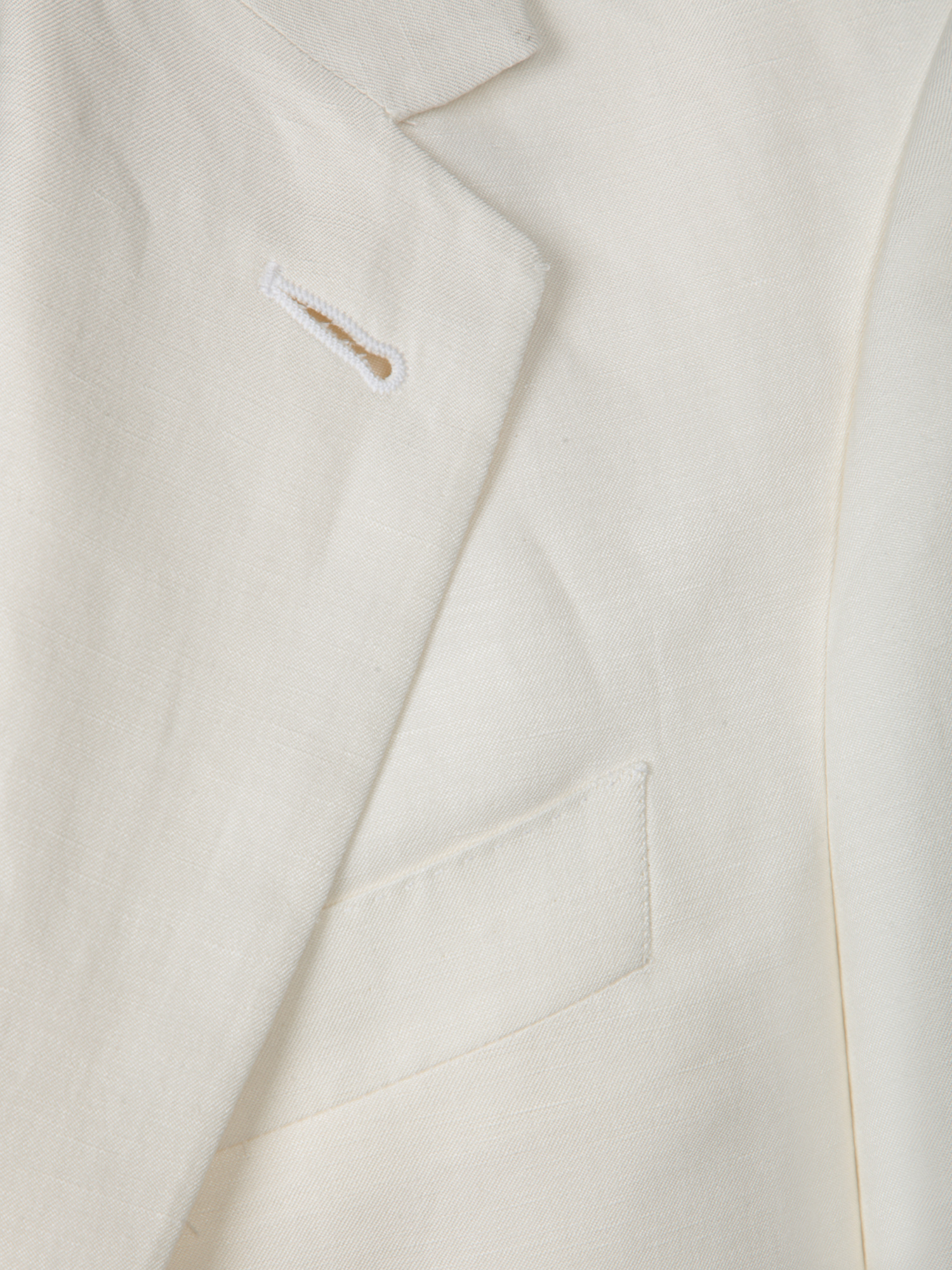 Canali White Linen Jacket In White