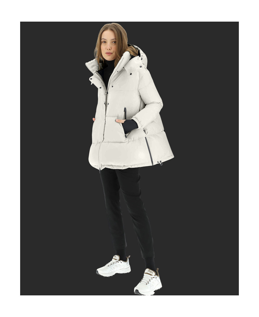 Herno Hooded Feather-down Padded Coat In White