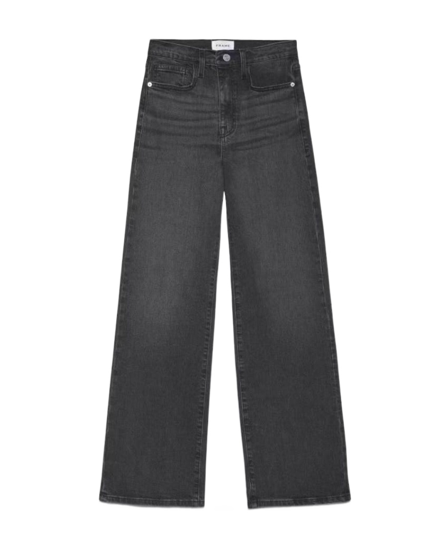 FRAME WHISKERING-EFFECT WASHED STRAIGHT-LEG JEANS
