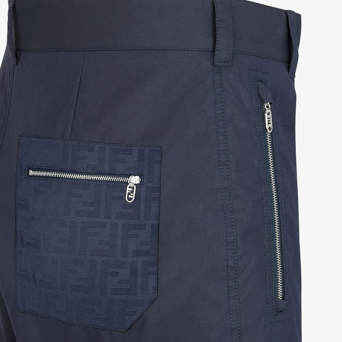 Fendi Mid-rise Tapered Trousers In Black