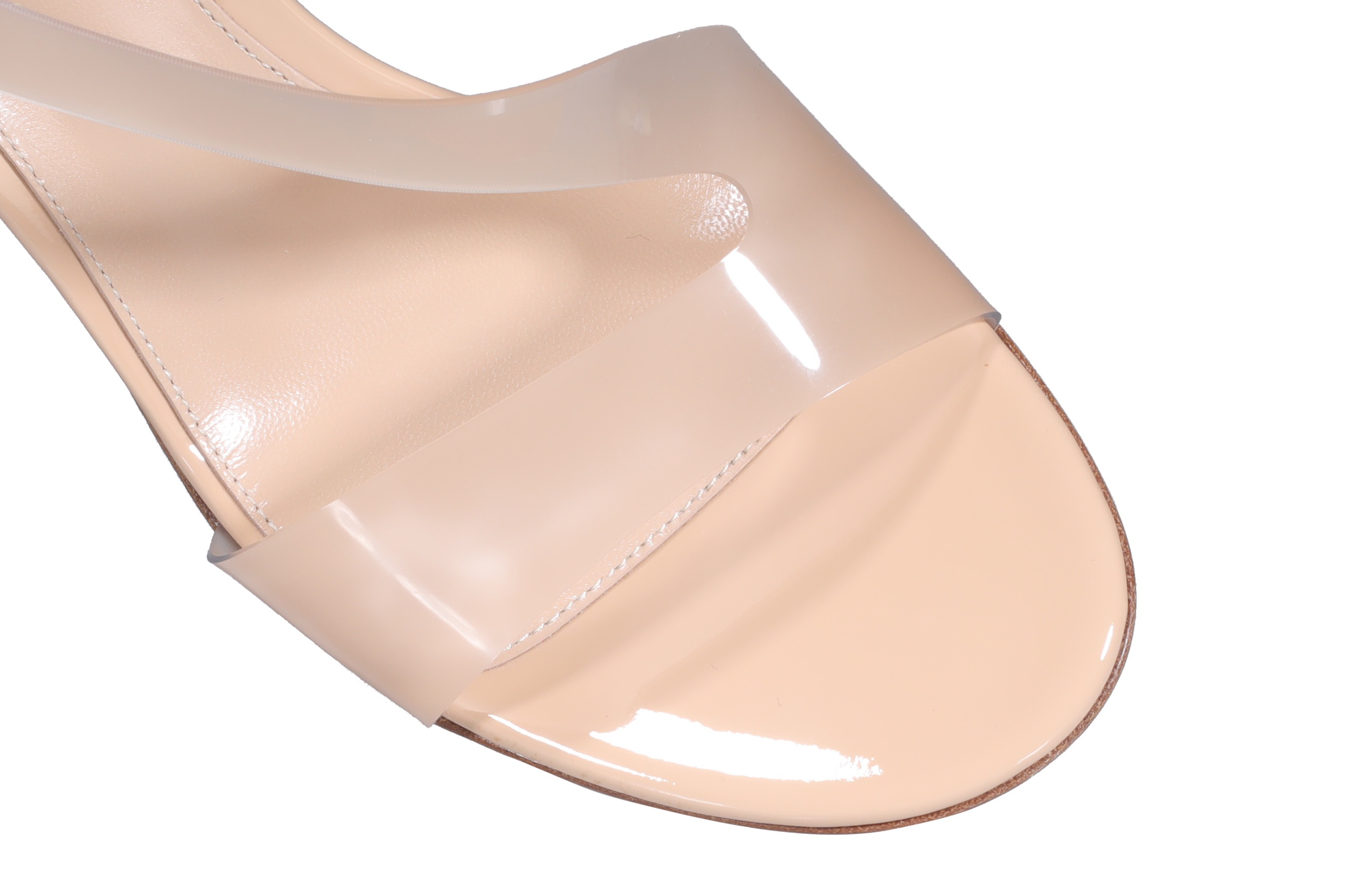 Gianvito Rossi Metropolis 70 Pvc And Leather Stiletto Sandals In White