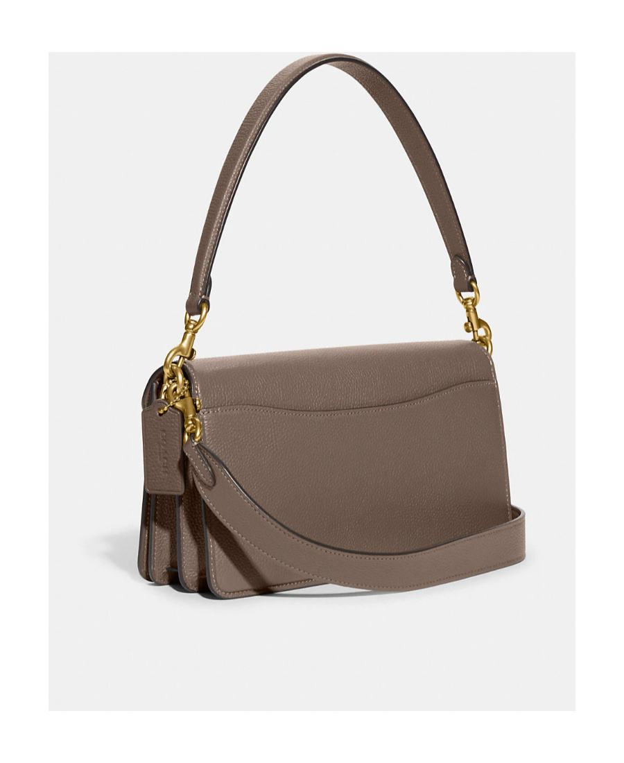 Coach Polished Pebble Leather Tabby Shoulder B In Brown