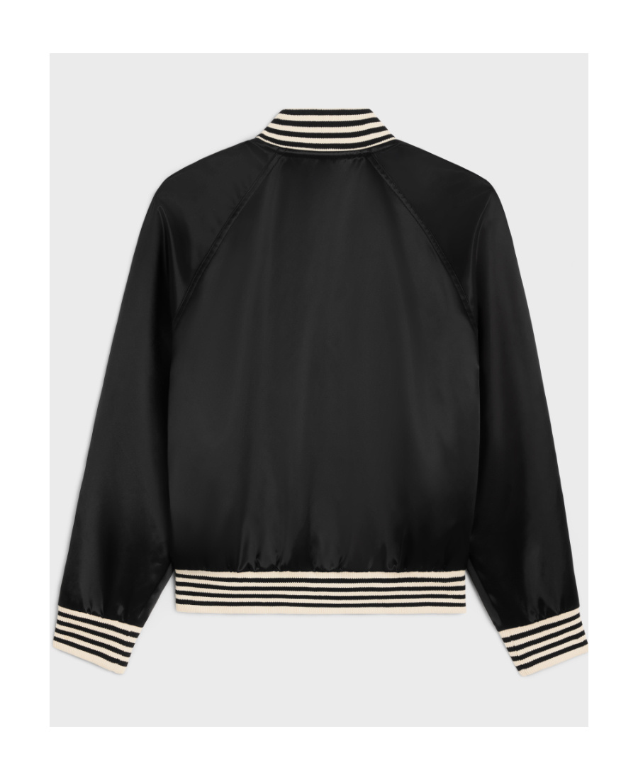 Celine Logo Embroidered Casual Jacket In Black