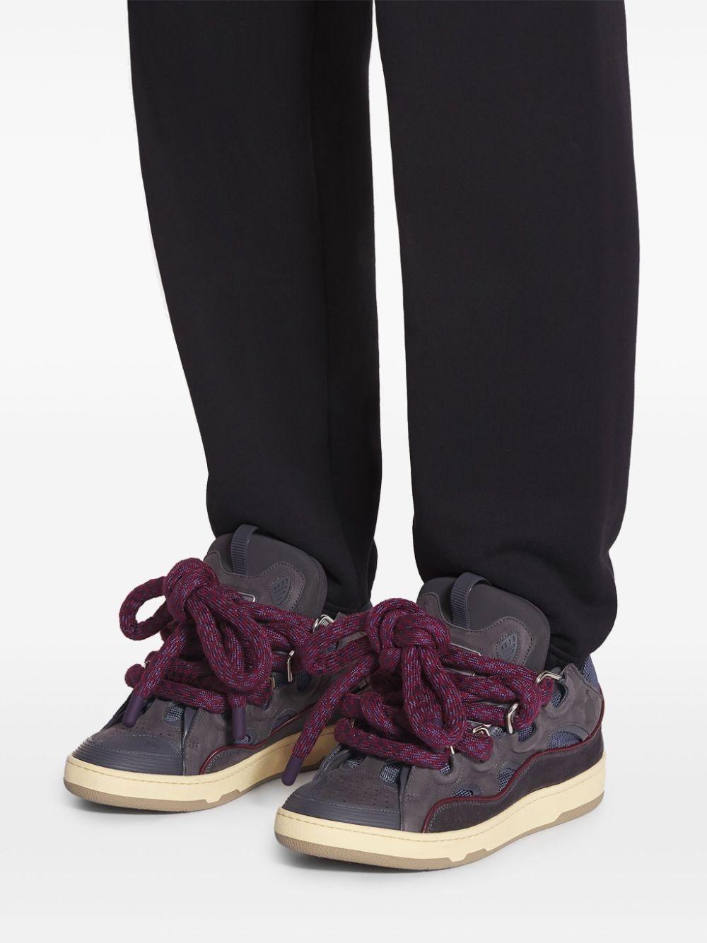 Shop Lanvin Curb Sneakers In Black