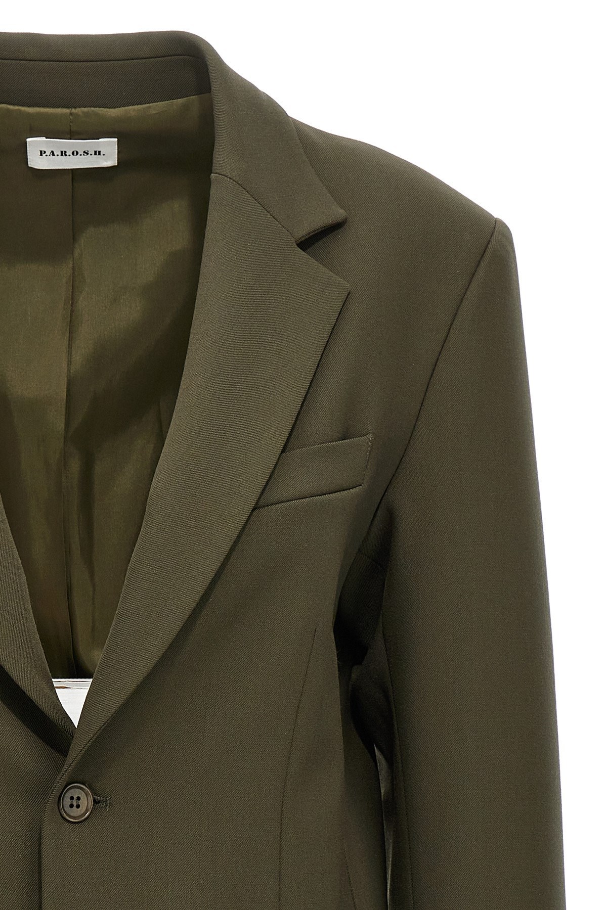 Shop P.a.r.o.s.h Single-breasted Blazer In Green