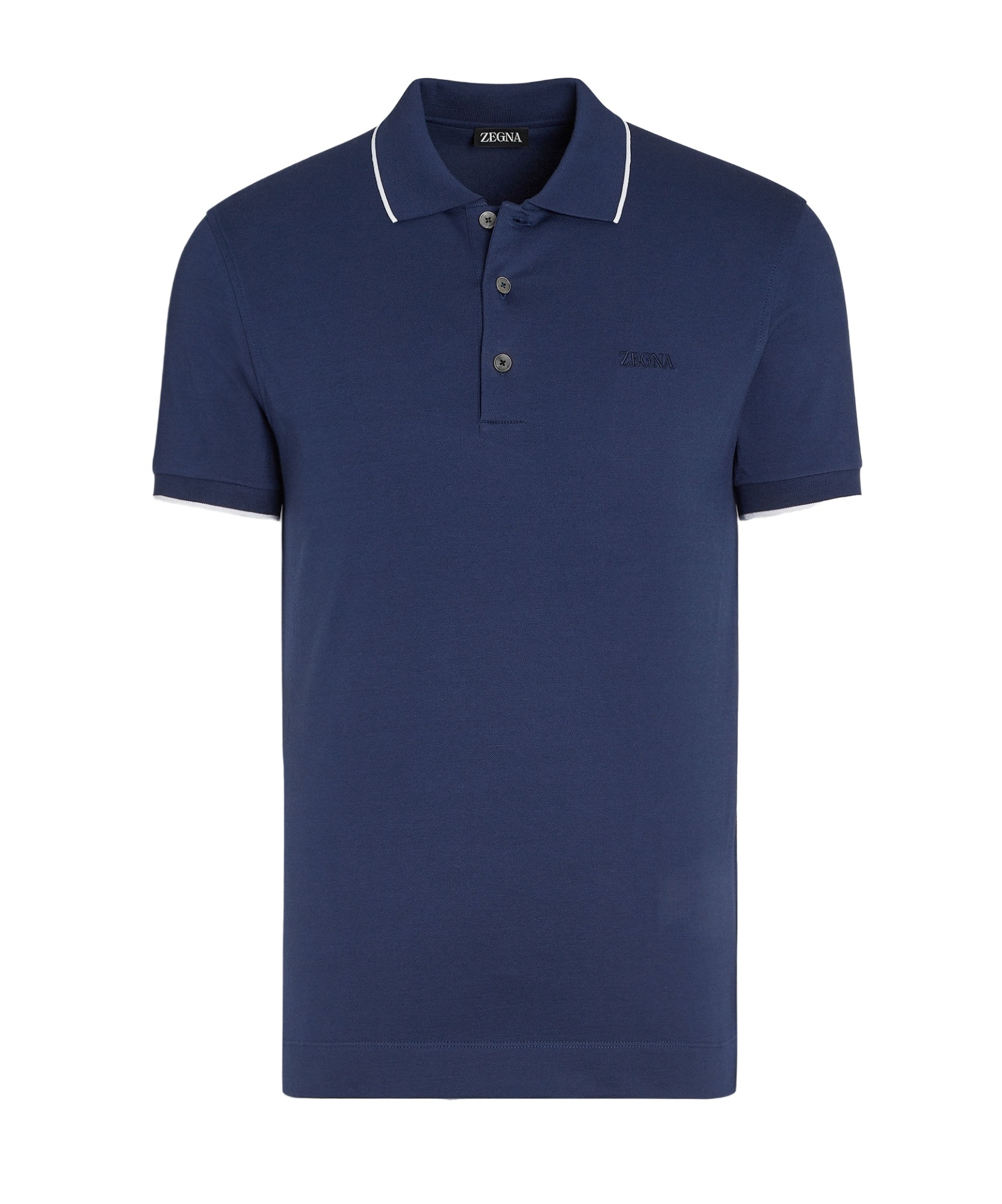 Shop Zegna Short-sleeved Polo Shirt In Blue