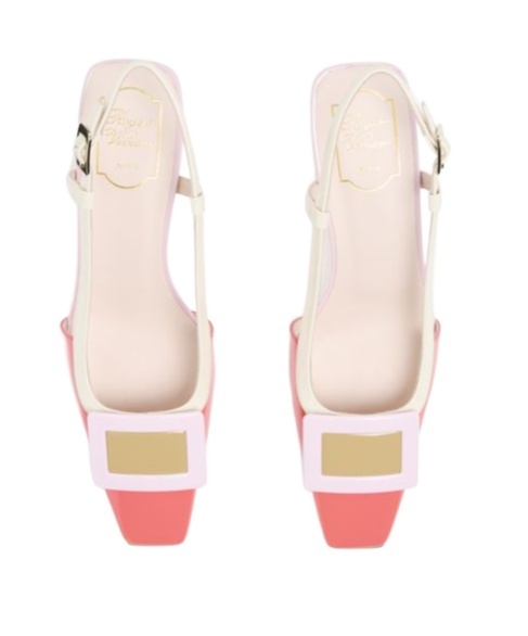 Roger Vivier Belle Vivier Slingback Shoes In White