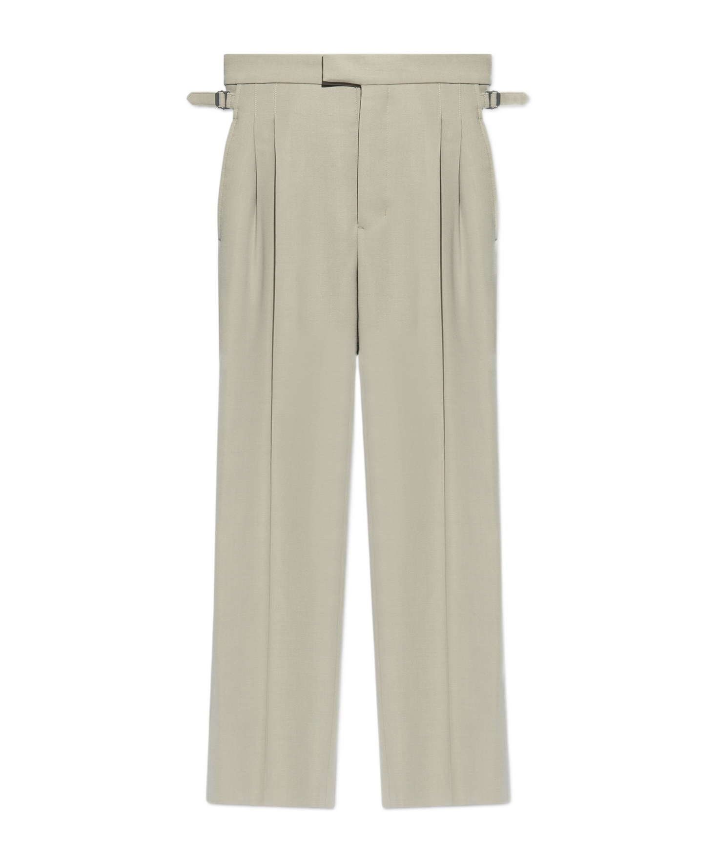 Ami Alexandre Mattiussi Ami High Waisted Straight Leg Pants In Nude