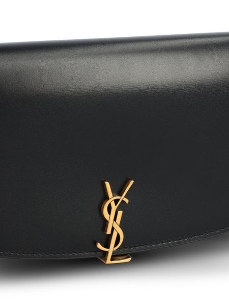 SAINT LAURENT SAINT LAURENT LOGO PLAQUE FOLDOVER TOP SHOULDER BAG