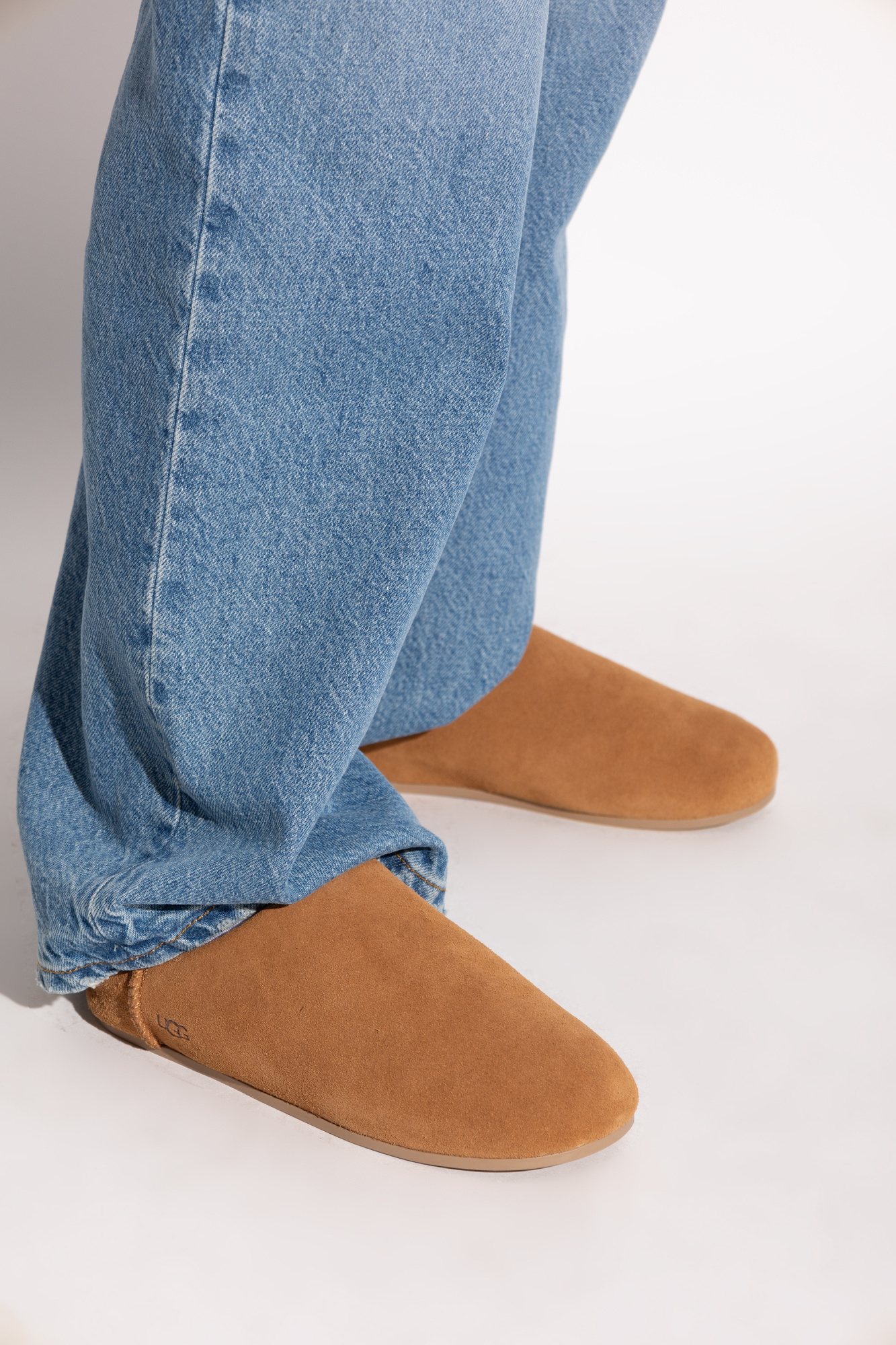 Ugg Round Toe Slippers In Brown
