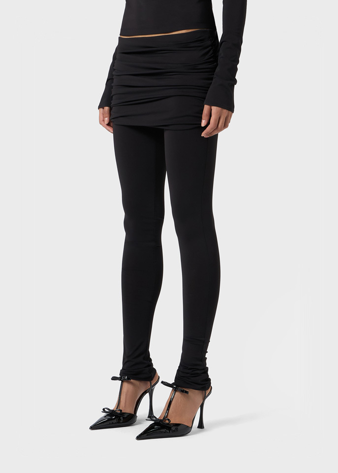 Blumarine Laminated Tights In Black