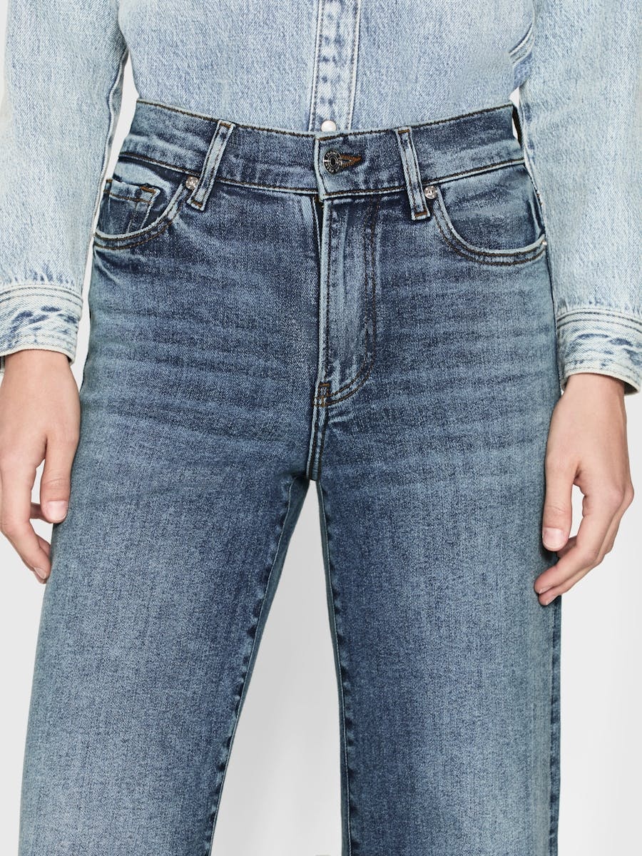 Frame Wide-leg Jeans In Blue