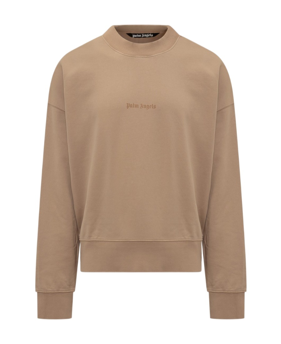 PALM ANGELS LOGO-PRINT COTTON SWEATSHIRT 