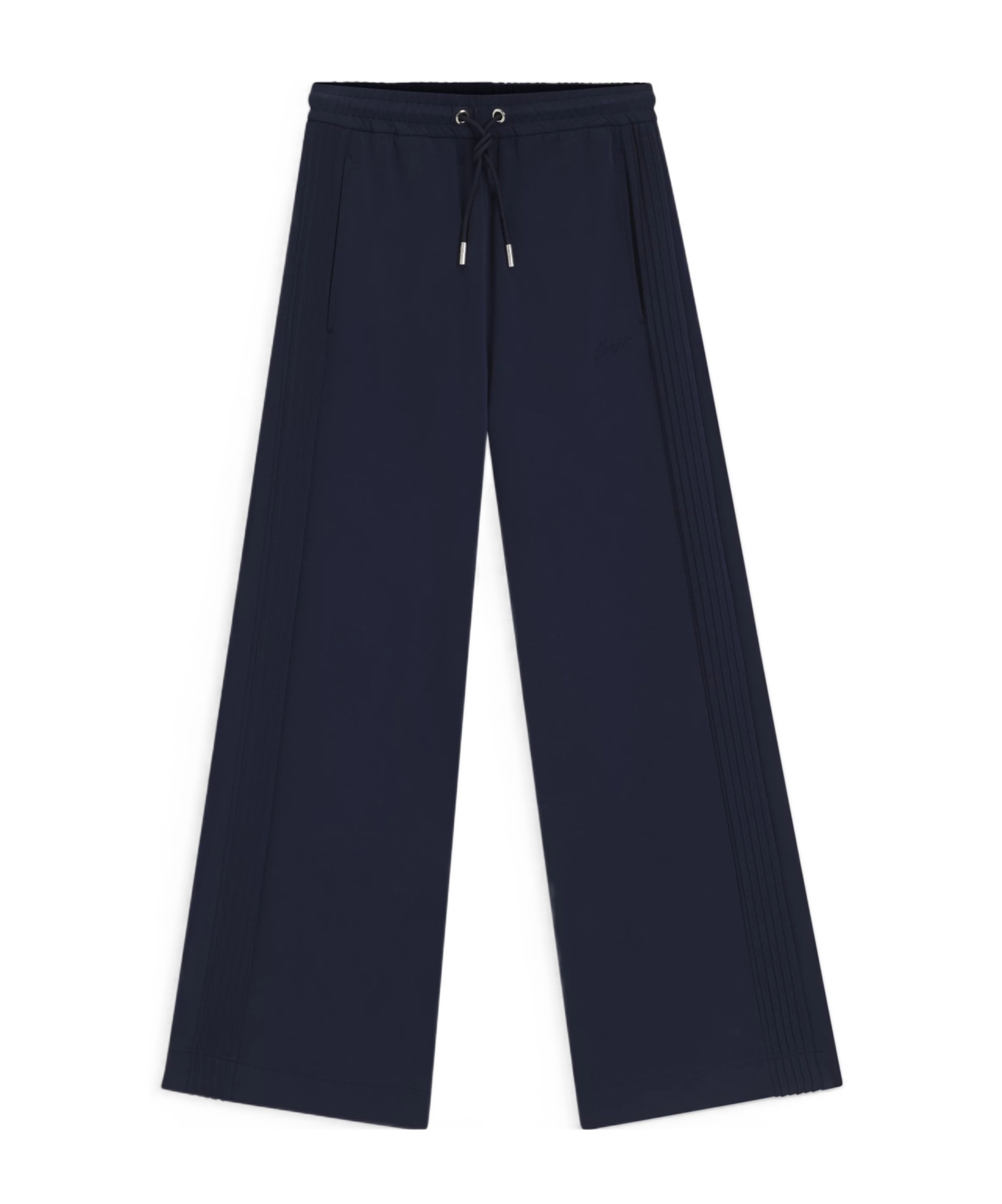 Hugo Boss Relaxed-fit Tracksuit Bottoms With Piping Details In Blue