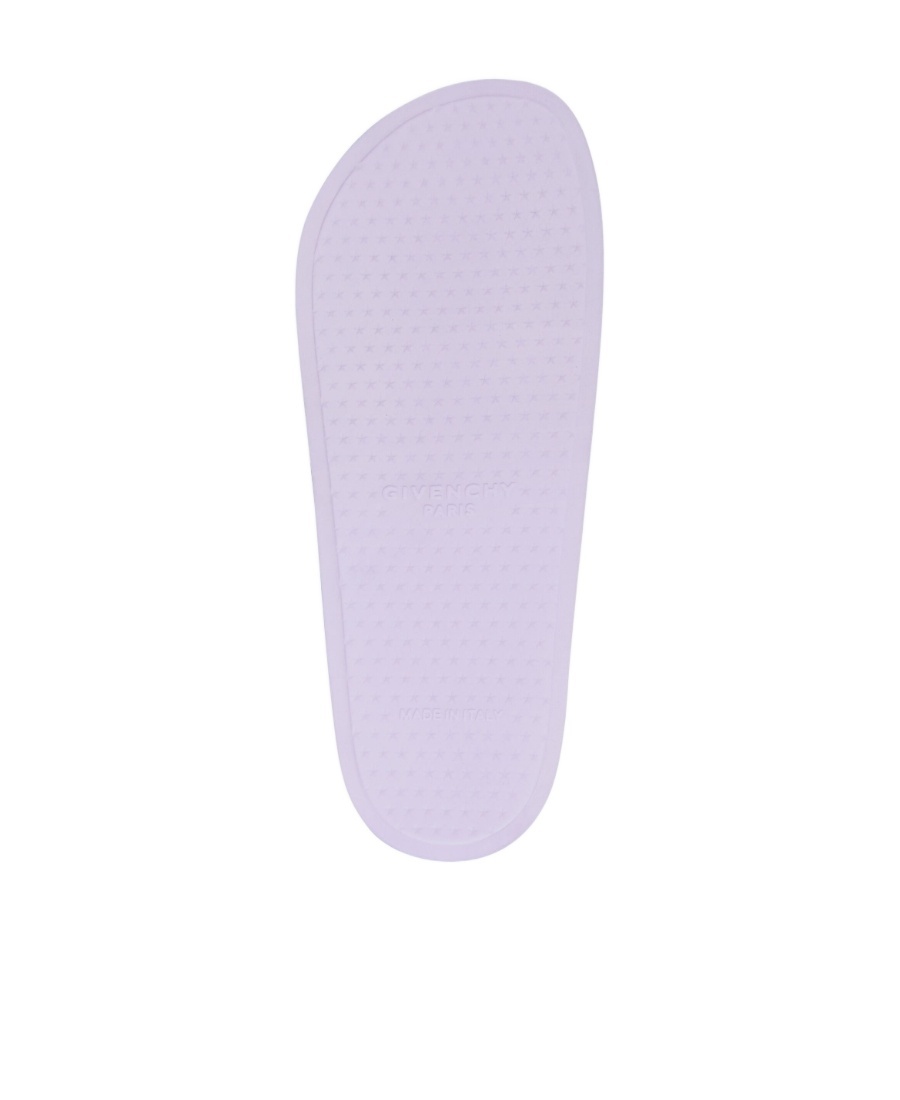 Givenchy Paris Transparent Flat Sandals In Purple