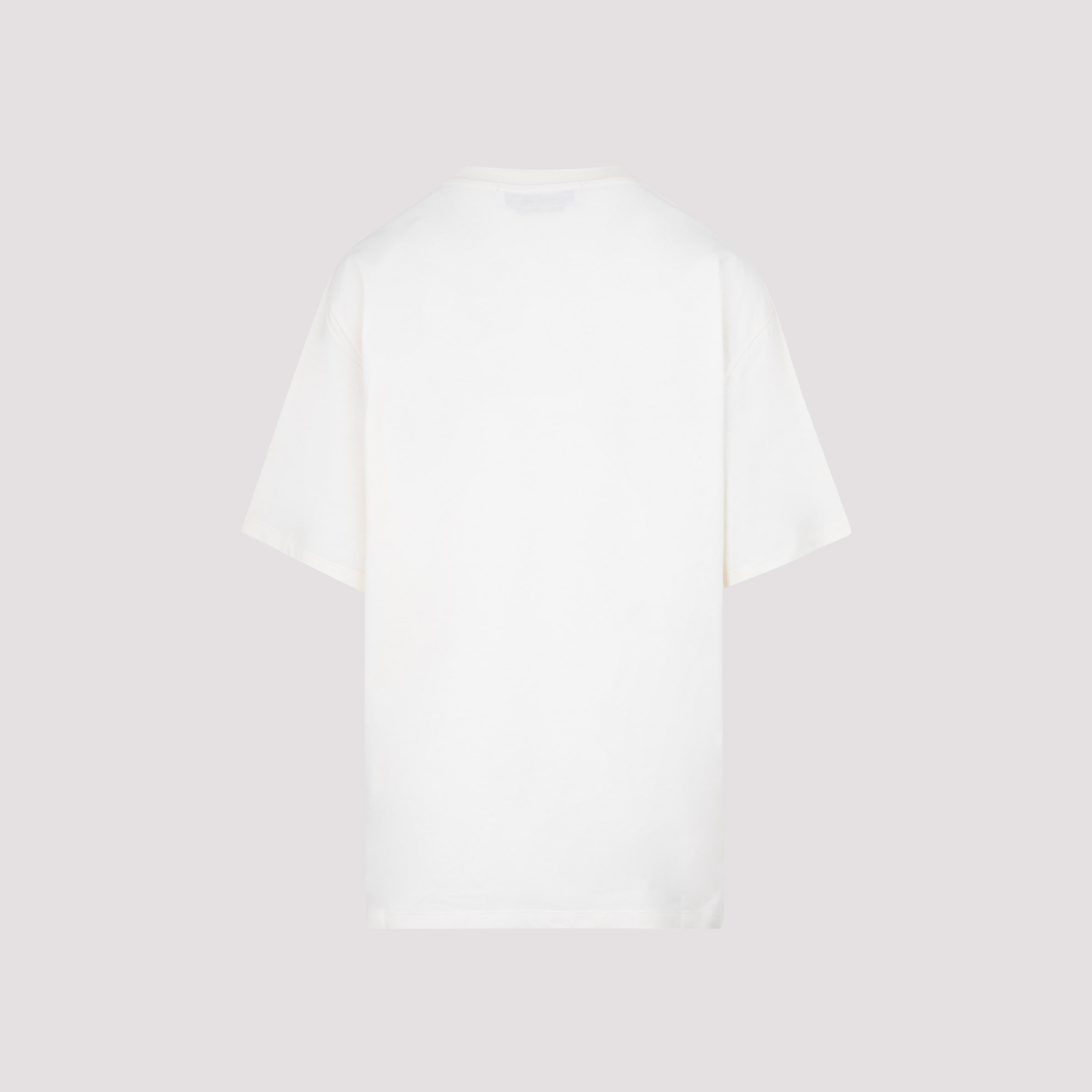 Msgm Graphic-print Cotton T-shirt In White
