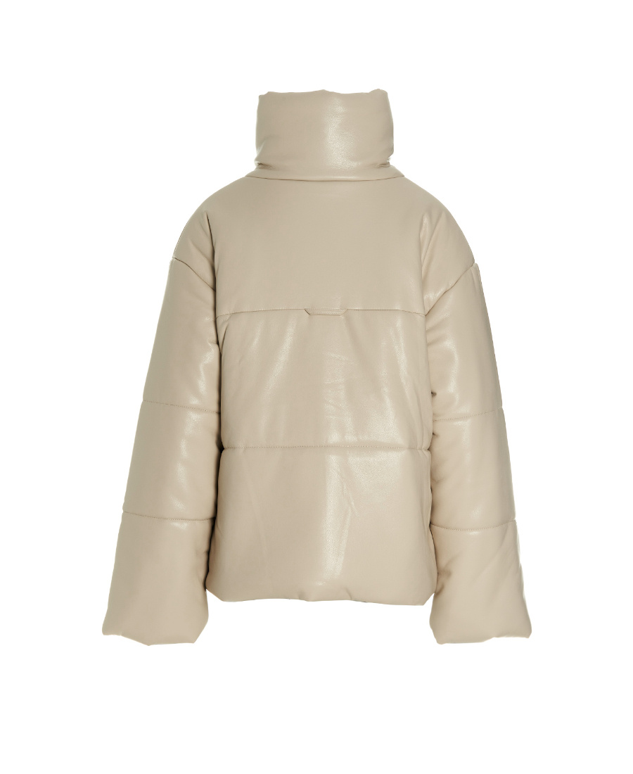 Nanushka Faux-leather Puffer Jacket In Nude