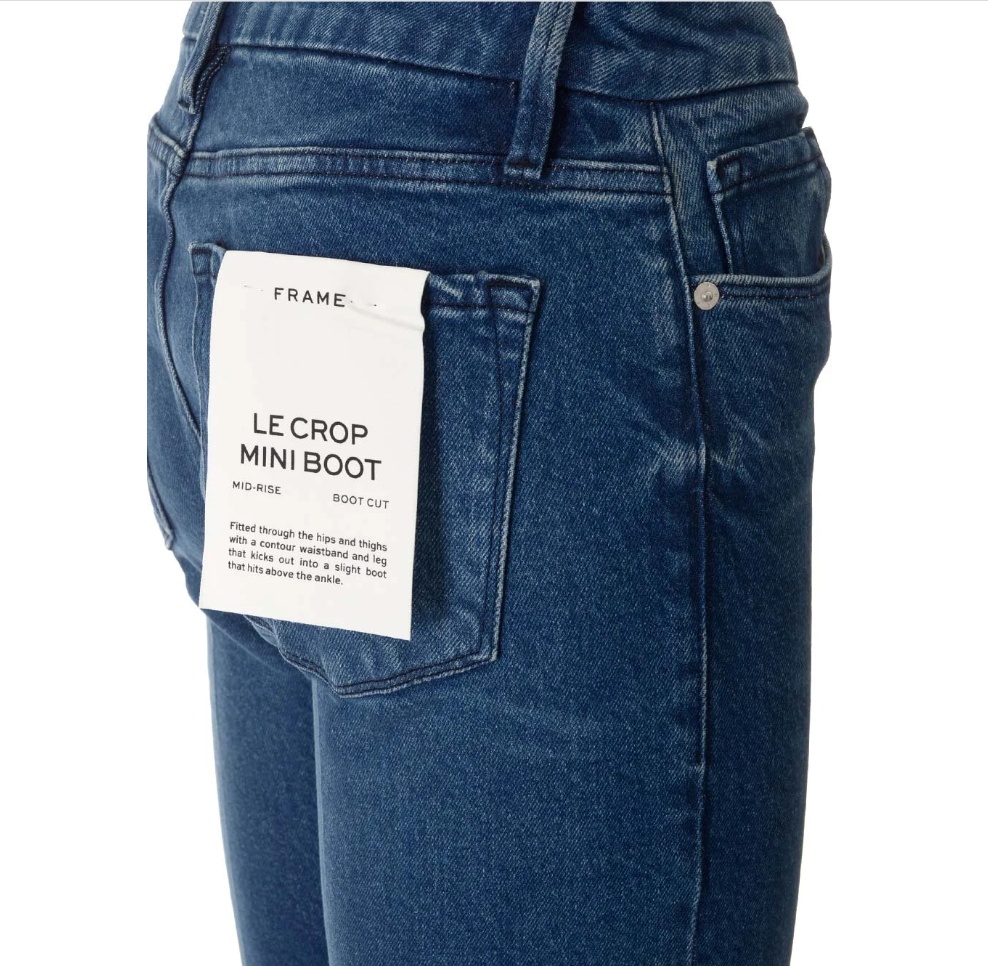 Frame High-rise Cropped Jeans In Blue