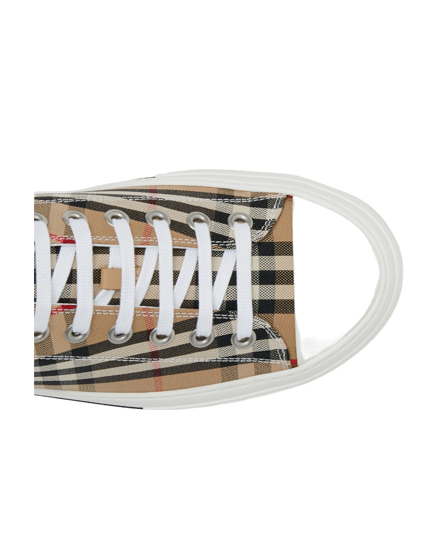 Burberry Women Vintage Check Cotton Sneakers In White