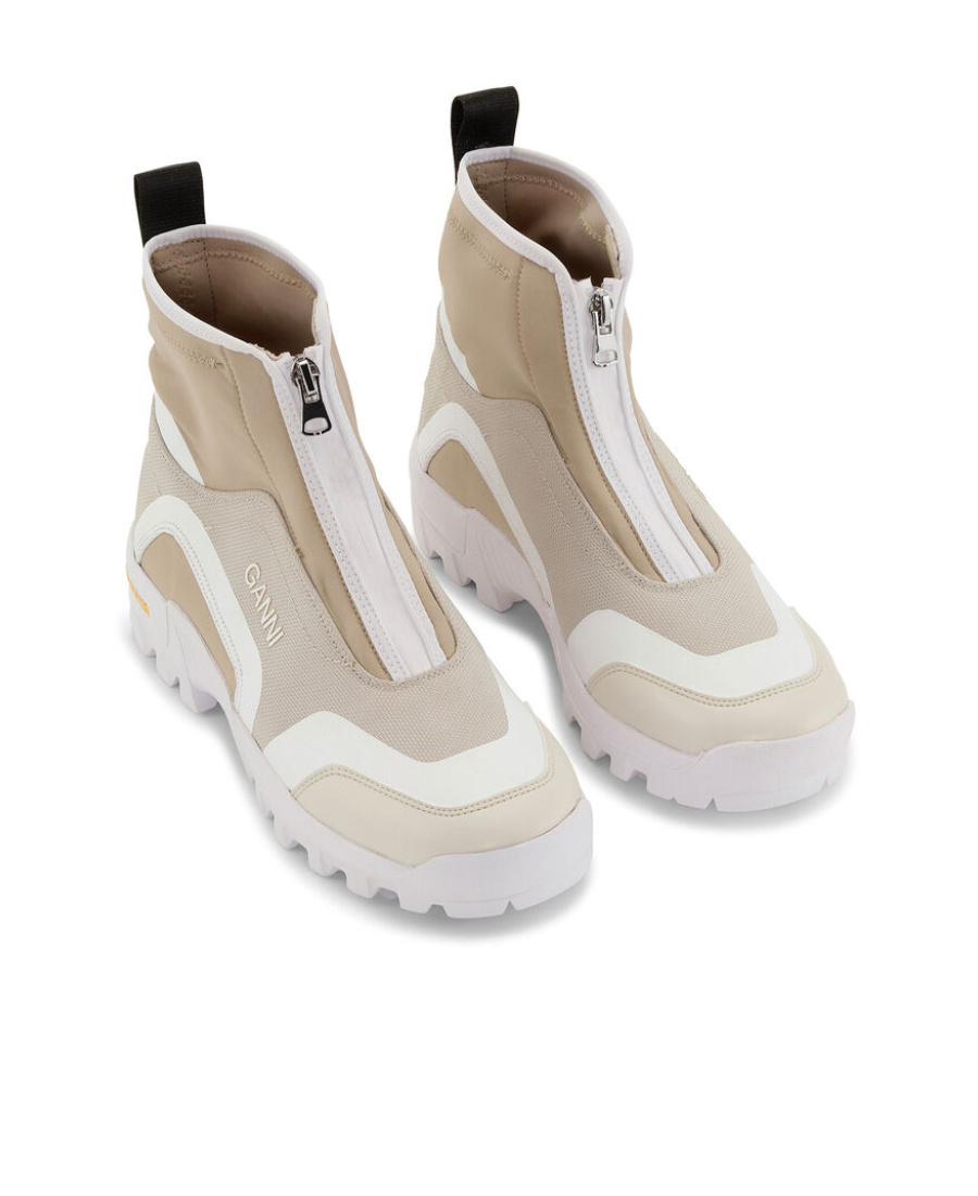 Ganni Performance High-top Sneakers In White