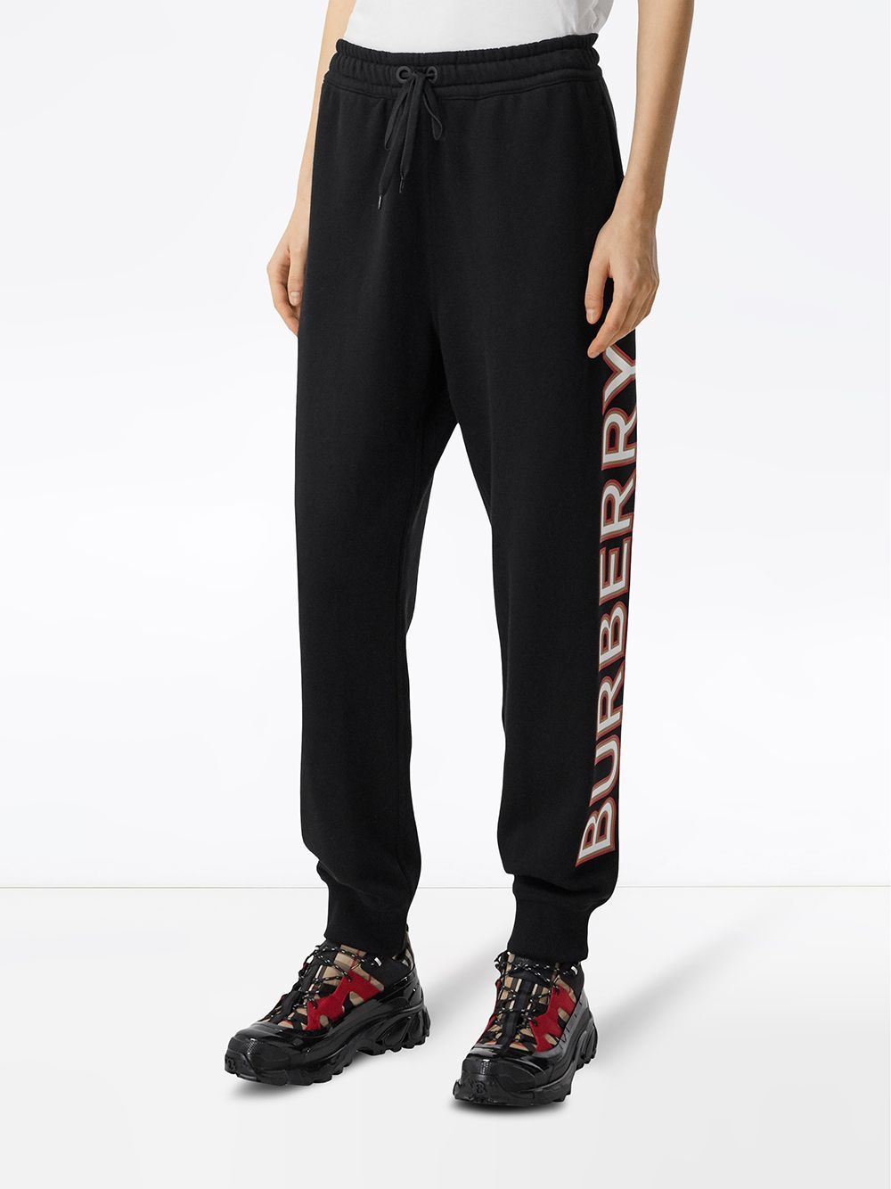 BURBERRY LOGO PRINT TRACK PANTS