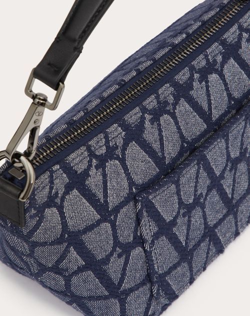 Valentino Toile Iconographe Denim Tote Bag In Black