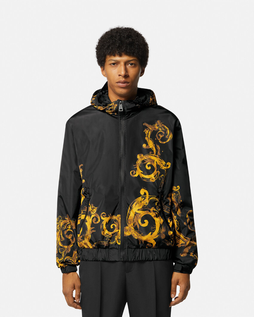 Versace Baroque Casual Jacket In Black