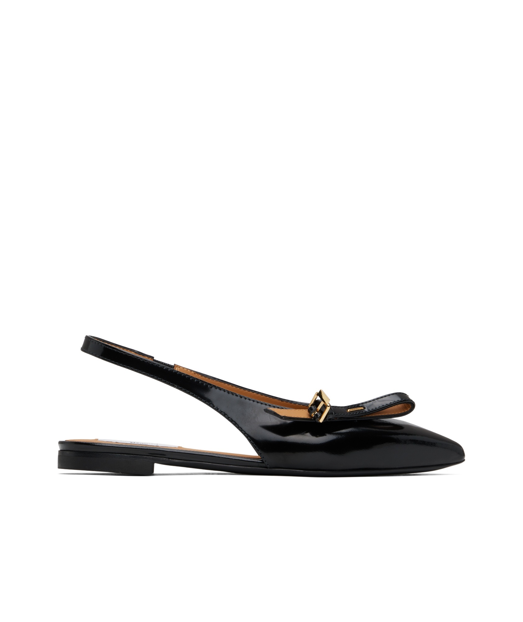 Moschino Pointed Toe Flat Sandals In Black