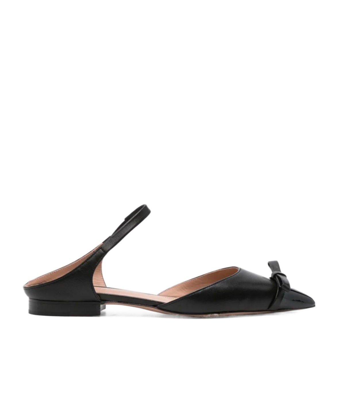 Malone Souliers Blythe 10 Bow-detailed Leather Point-toe Flats In Black