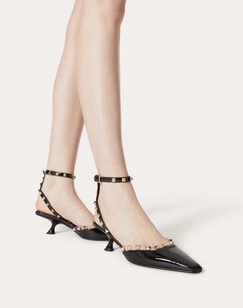 Valentino Rockstud Couture 50mm Leather Pumps In Black