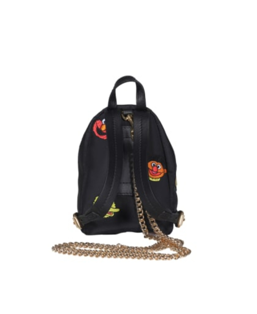 Moschino Logo Mini Backpack In Black