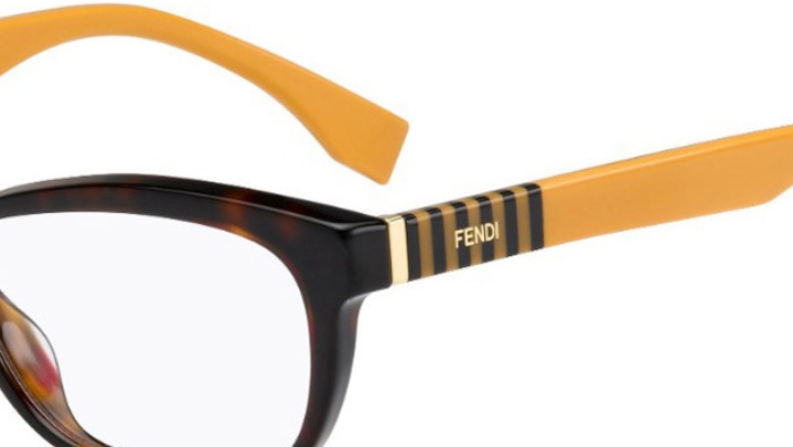 Fendi Logo Detail Flat Lens In White