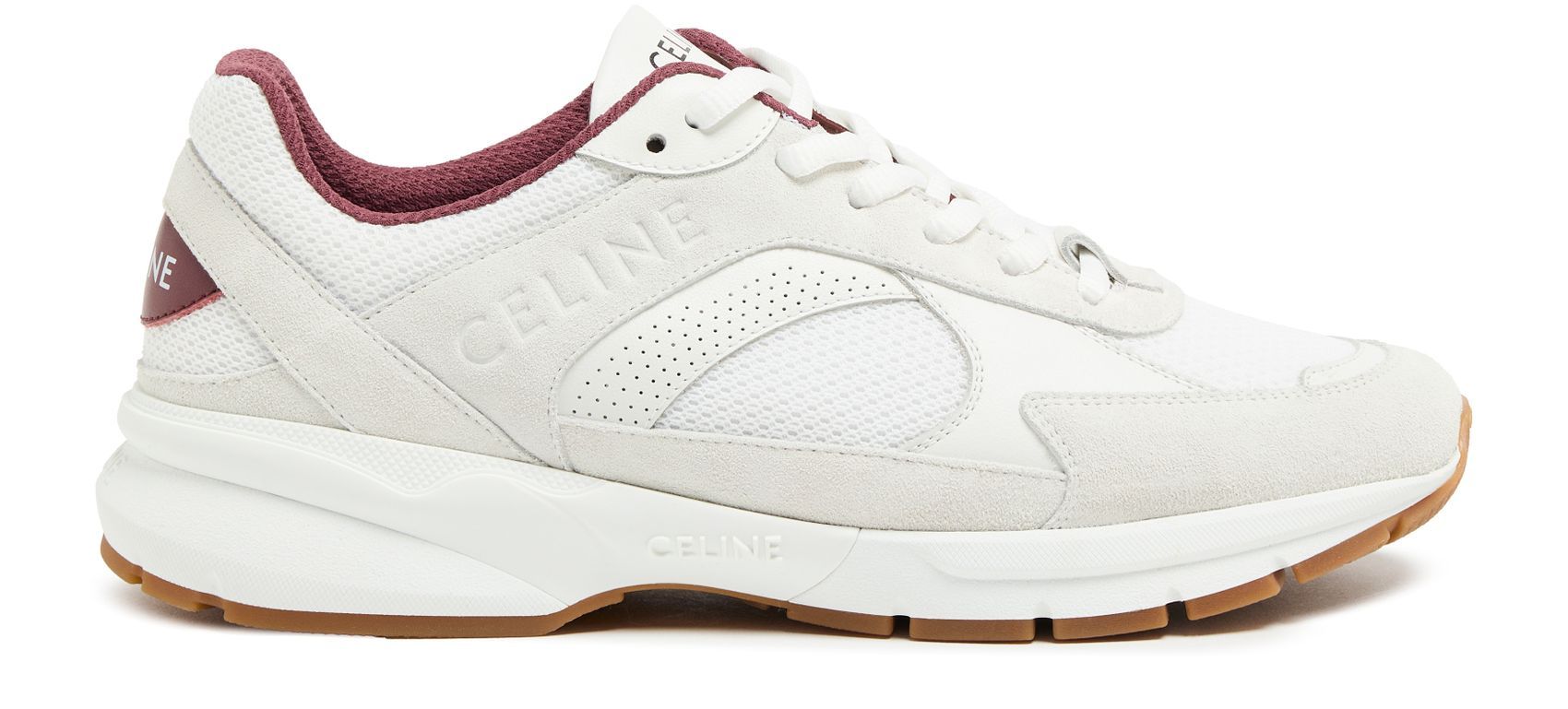 Celine Laced Sneakers In White