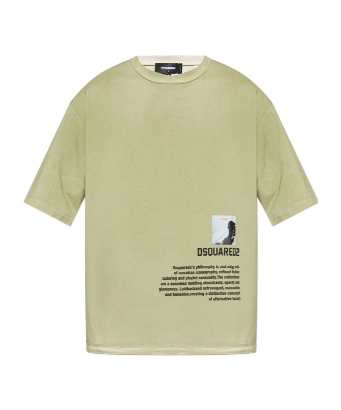 Dsquared2 Graphic-print T-shirt In Nude