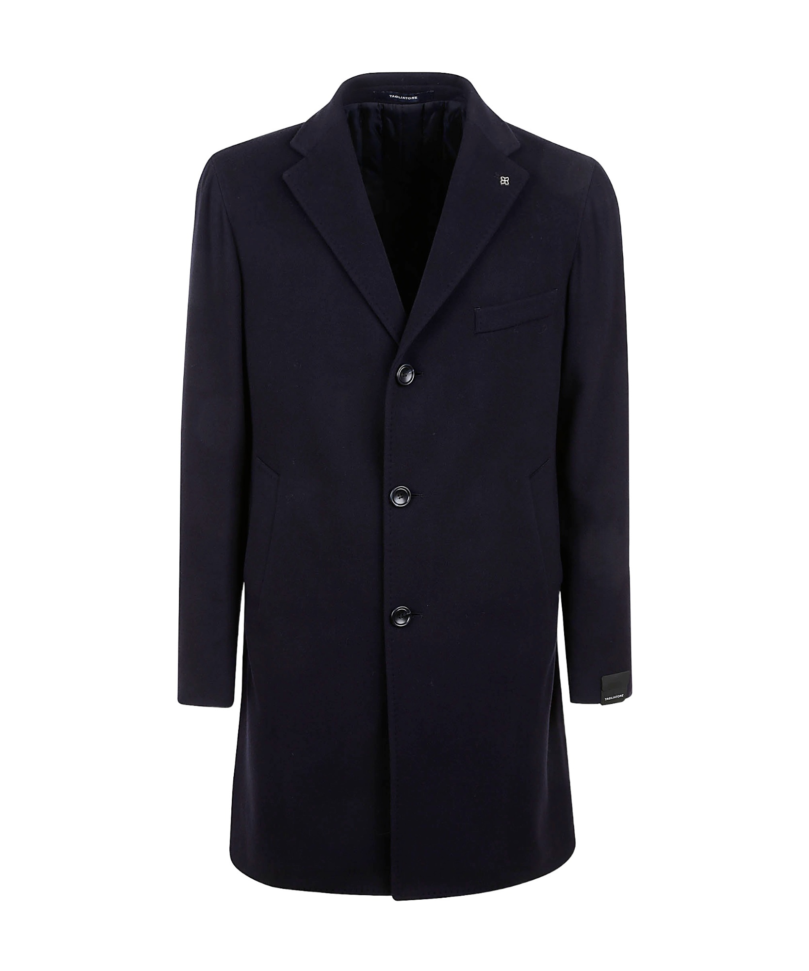 Tagliatore Tailored Coat With Notch Lapel And Pockets In Blue