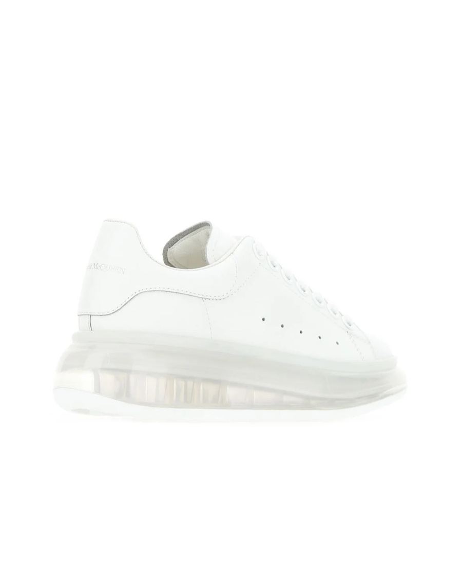 ALEXANDER MCQUEEN CLEAR SOLE LEATHER SNEAKERS