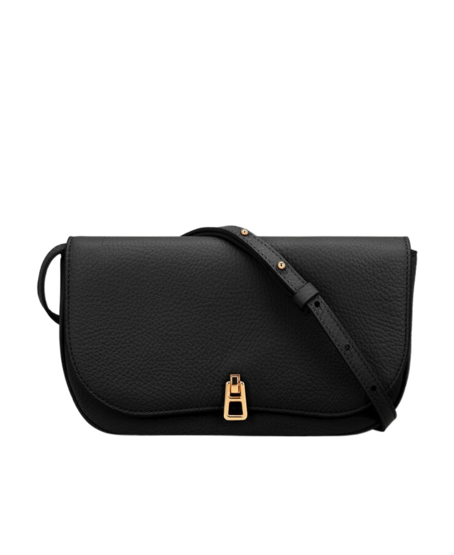 Shop Coccinelle Magie Leather Crossbody Bag In Black