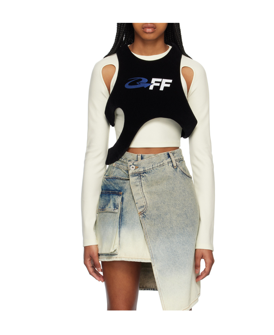 Off-white Exact Opposite Cotton Vest In Multi