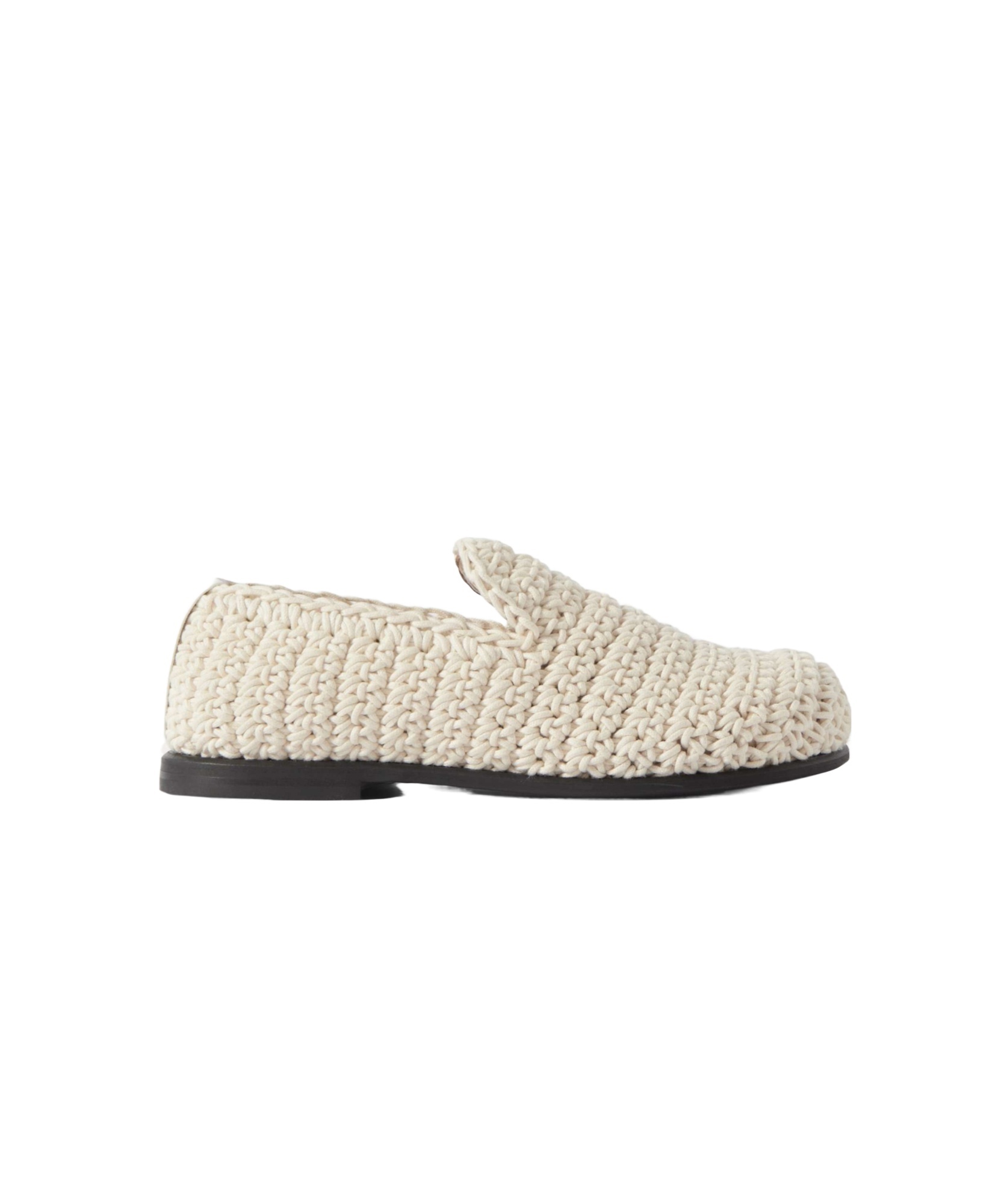 Jw Anderson Popcorn Crochet Loafer In Nude