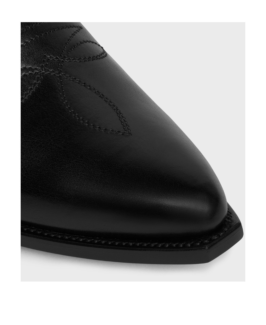 Celine Pointed Short Boots In Black