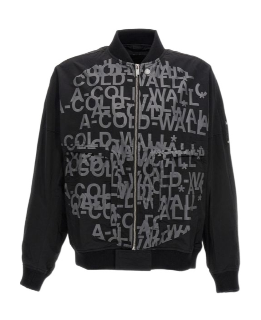 Shop A-cold-wall* Logo-print Bomber Jacket In Black