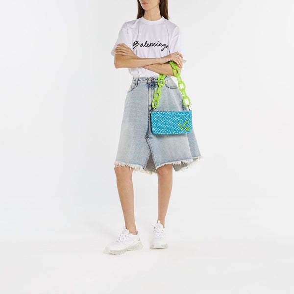 Germanier Zippered Shoulder Bag In Green
