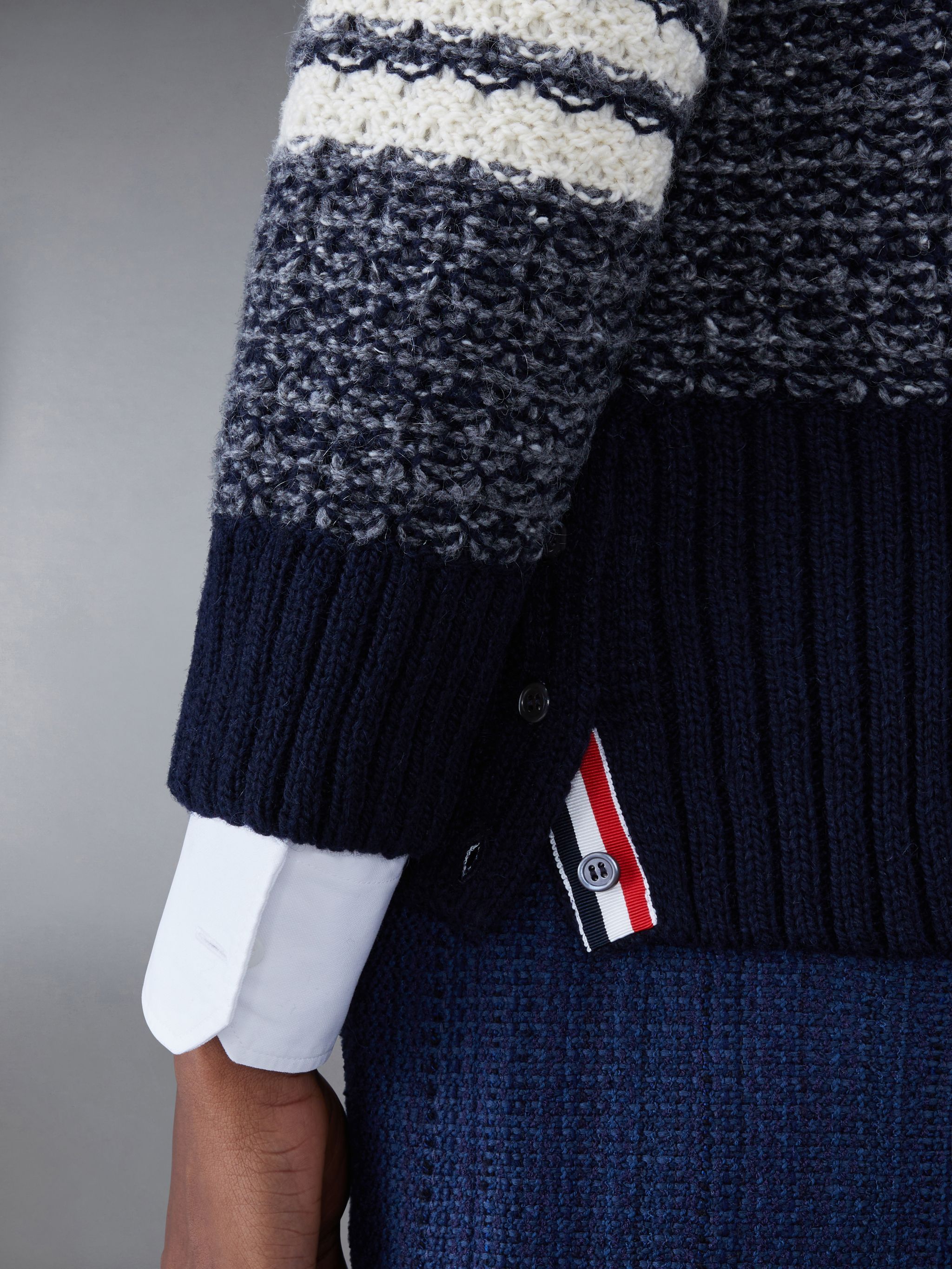 Thom Browne 4-bar Stripe Cardigan In Black