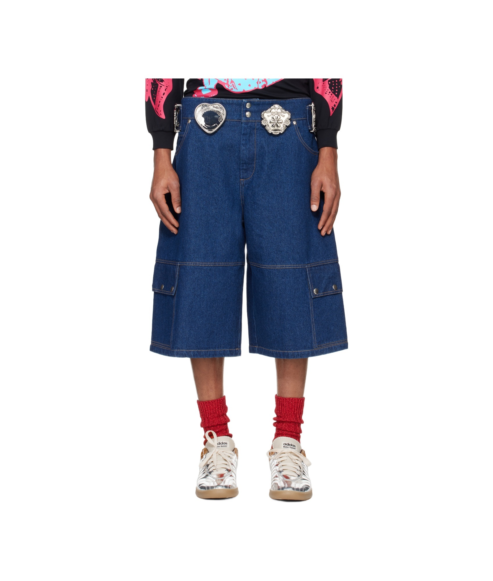 Chopova Lowena Zipper Shorts In Blue