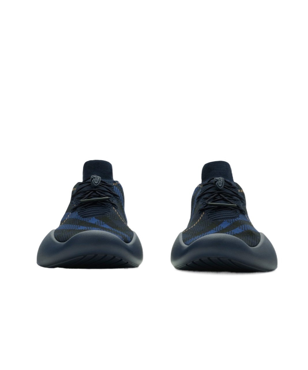 Burberry Check Knit Neptune Sneakers In Green