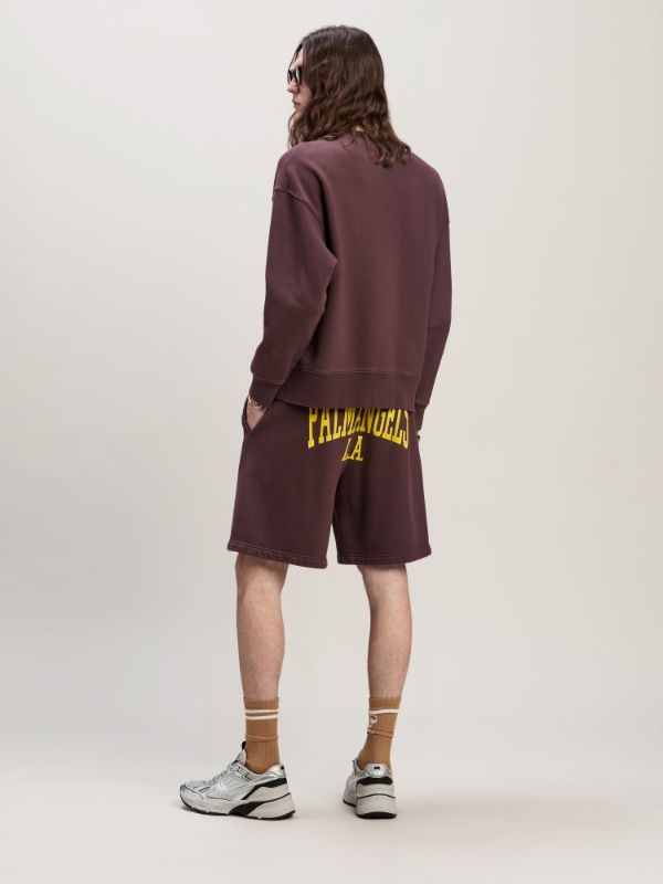 Palm Angels Logo-print Cotton Track Shorts In Red